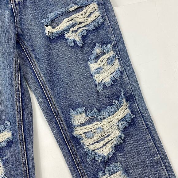 One X Teaspoon Awesome Baggies Jeans Destroyed Cobain Cropped Boyfriend 27 NWT - Picture 6 of 11